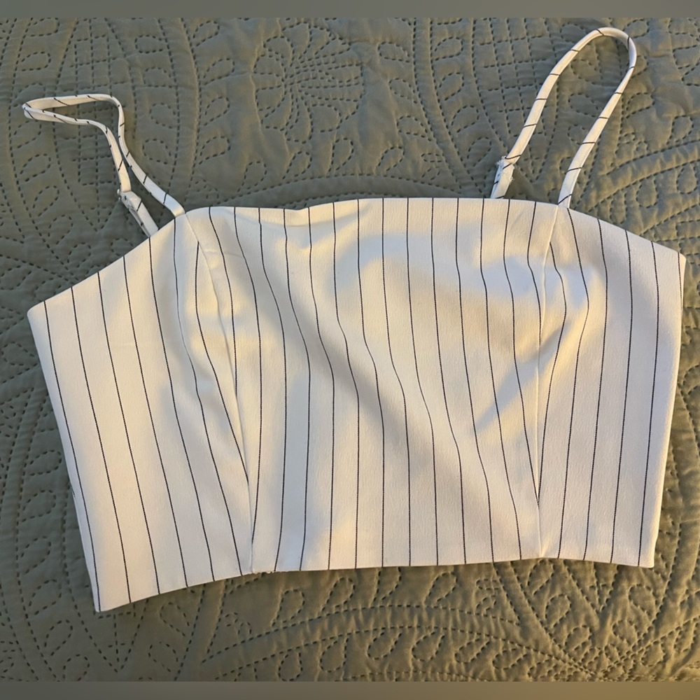 White and black crop from Forever 21; Small; worn once
